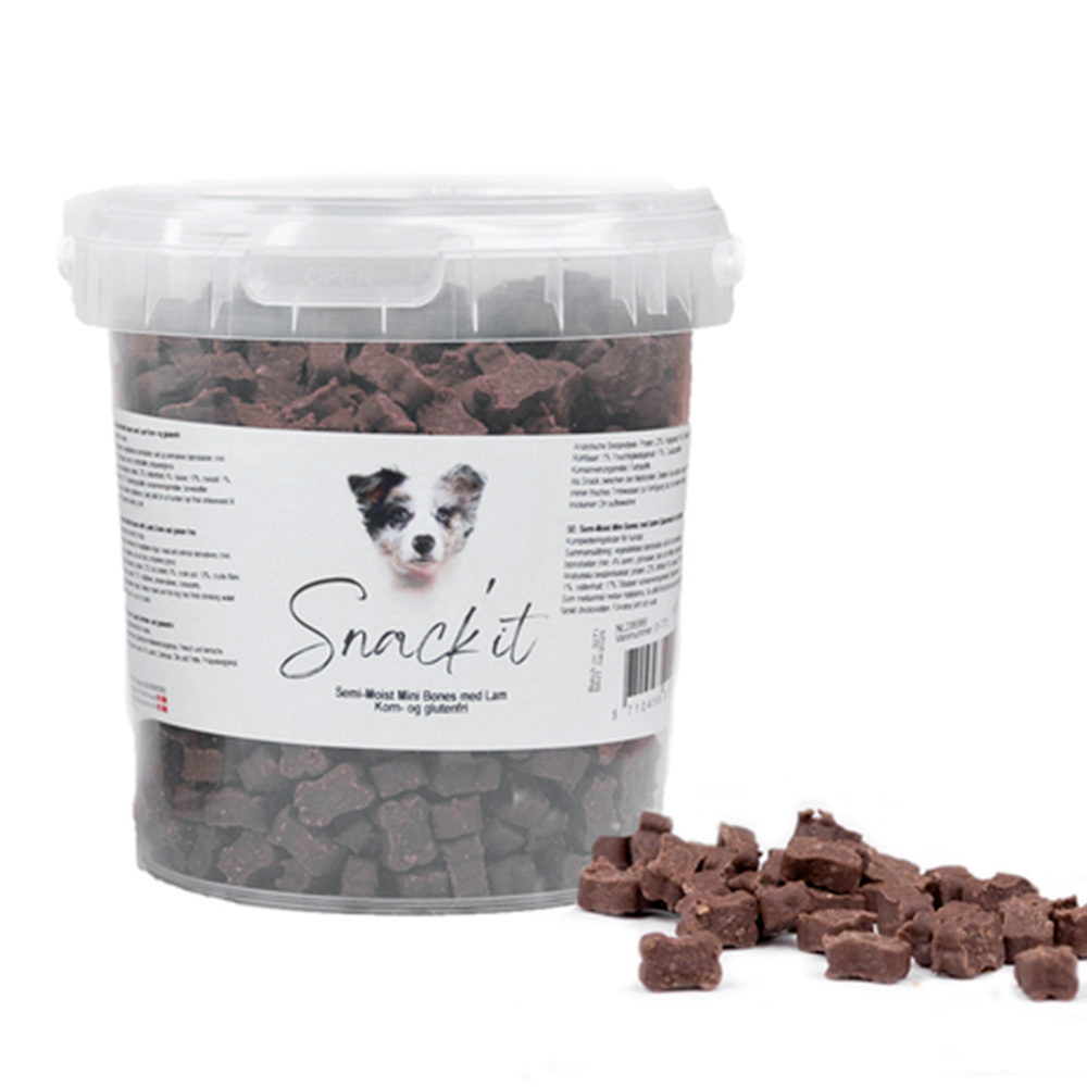 Snack'it Semi-Moist Mini Bones m. Lam 500g