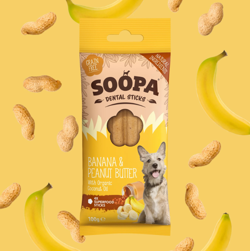 SOOPA Dental Sticks Banana & Peanut Butter 100g
