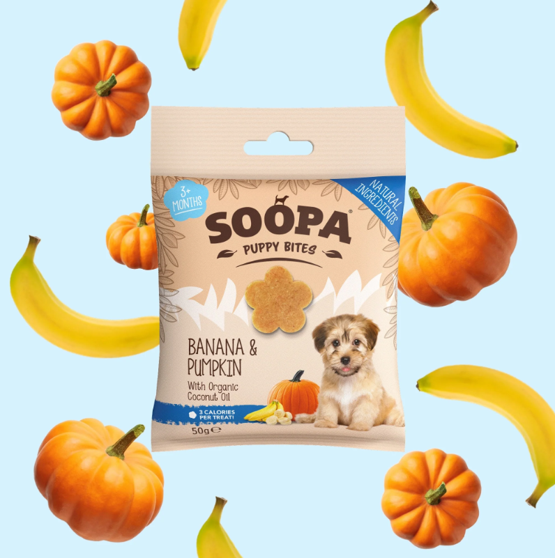 SOOPA Puppy Bites Banana & Pumpkin 50g
