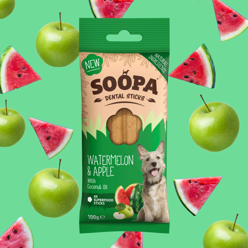SOOPA Dental Sticks Watermelon & Apple 100g