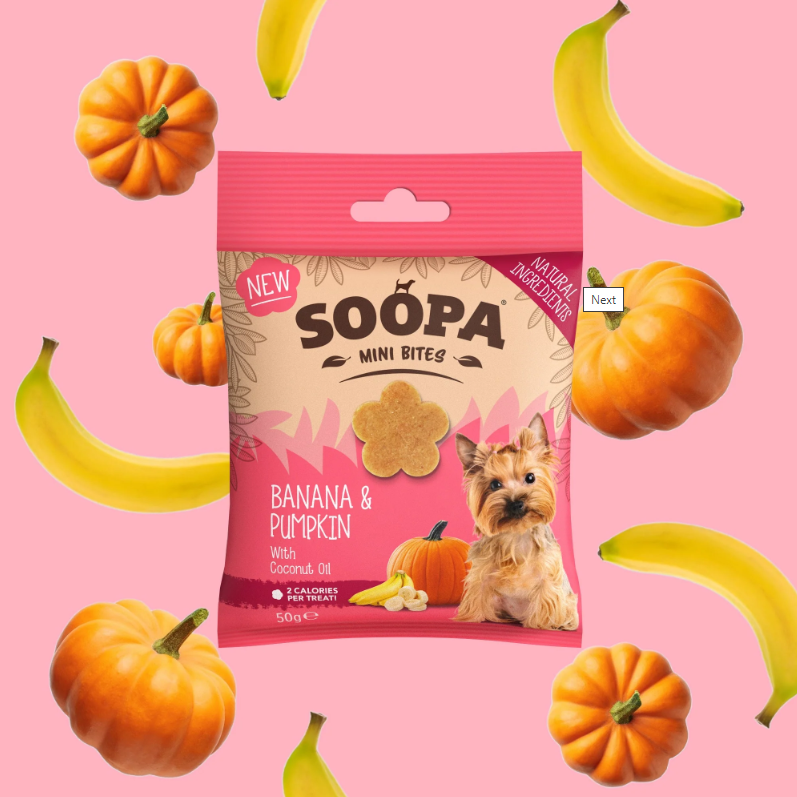 SOOPA Healthy Bites Mini Banana & Pumpkin 50g