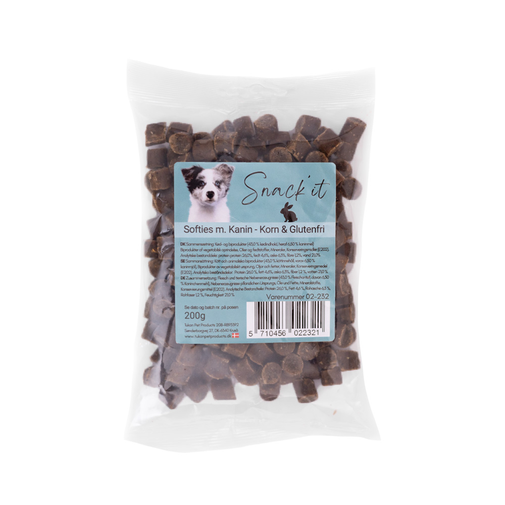 Softies m. Kanin - Korn & Glutenfri 200g