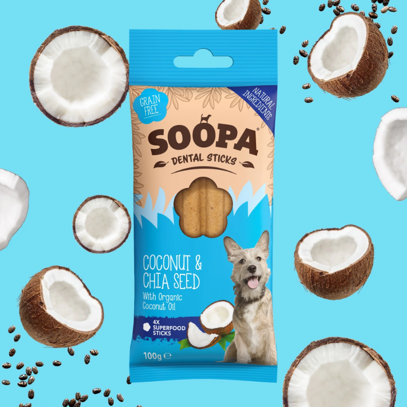 SOOPA Dental Sticks Coconut & Chia Seed 100g