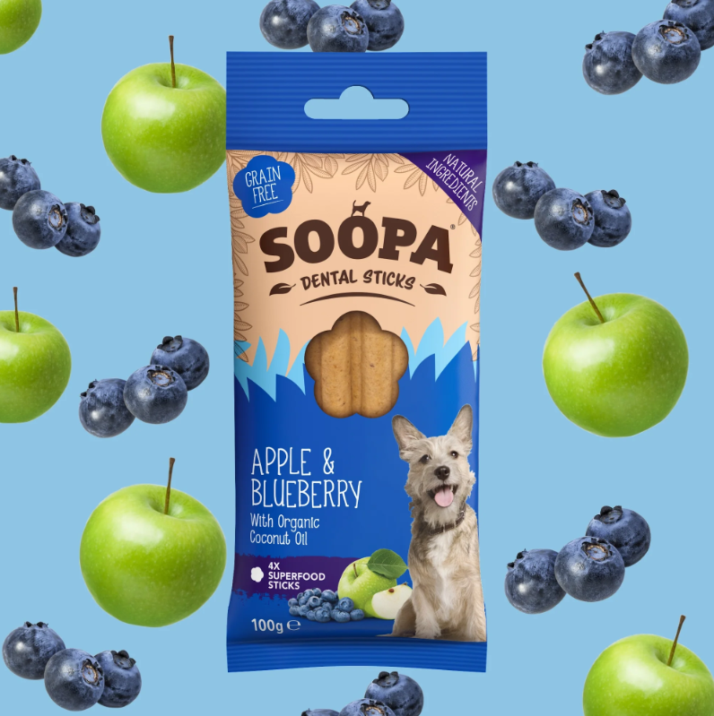 SOOPA Dental Sticks Apple & Blueberry 100g